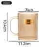 Copo de Água de Vidro Alto com Alça Copo para Beber Atacado Criativo Espessado para Bebida Fria Leite Café Copo para Bebida