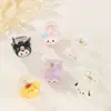 Clip Nuevo Producto Transparente Hielo Fino Brillo Sanrio Pequeño Lindo Dibujo Animado Kuromi Clip para el Cabello Infantil Puesto Accesorios para el Cabello