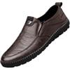Sapatos Masculinos de Couro Novos para Primavera, Outono e Verão 2026, Sapatos Casuais de Negócios, Solado Macio, Superfície Macia, Sapatos de Pai para Meia-Idade e Idosos, Modernos e Confortáveis