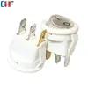 Interruptor de barco branco redondo iluminado tripé segunda marcha superior jardim inferior luz branca KCD11 abertura 15mm