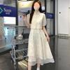 [Práctica original] Nuevo vestido de cheongsam con hebilla y temperamento chino mejorado, vestido con falda tipo honda