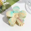 Presilha de Cabelo Flor Degradê Estilo Novo Europeu e Americano, Grampo Doce Estilo Feriado para o Dia a Dia, Acessório de Cabelo Presilha Tubarão para Mulheres Venda por Atacado