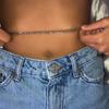 Verão Biquini Cintura Casual Corrente Moda Estilo Punk Hip Hop Simples Corrente Cintura Corrente Calça Jeans Sexy Corrente