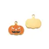 Cruzamento de Fronteiras Novo Produto Aço Inoxidável Colorido Gotejamento de Óleo Halloween Pingente Chapéu de Abóbora Bruxa DIY Pingente Pingente Atacado