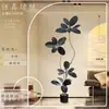 Planta Artificial Verde Black Diamond con un Toque de Lujo para Decoración de Sala de Estar, Planta de Interior Grande en Maceta, Árbol Falso, Planta Biomimética