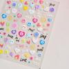 Tomoni adesivos de unha finos e resistentes explosões adesivos de unha retrô fábrica atacado adesivos de smiley de amor japonês 4011