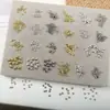Mini Joias de Liga Metálica Estrela de Cinco Pontas Lua para Nail Art Populares Dourado e Prateado Estéreo DIY Acessórios Pequenos Usáveis para Nail Art