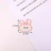 Capa de Celular Estilo Casual, Acessórios de Decoração para Caderno, Patche de Jaqueta de Plumas, Patche Bordado Desenho Animado de Coelho e Urso Fofos