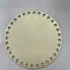 1 pieza Cesta Redonda Hecha a Mano Creativa Base para DIY Almacenamiento Base de Madera Natural Placa Gancho Base para Bolsa Tejida