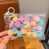 Bola de pelo cuerda para el pelo de niños felpa anillo para el pelo pulgar pasador para el pelo de bebé no daña el pelo goma elástica pequeña cuerda para tirar del pelo pequeña accesorios para el pelo