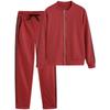 2026 Transfronterizo Amazon Aliexpress Otoño e Invierno Nuevo Largo Deportivo Casual Cremallera Patchwork Cuadros Traje Ropa para Mujer