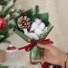 Regalo de Navidad, ramo de Navidad, caja de regalo, bricolaje, regalo creativo a juego, piña de algodón para novia, alce, Navidad.