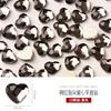 2022 Arte de Uñas Pedrería en Forma de Corazón Base Plana Corazón Melocotón 3*3.5 Pedrería Brillante Mini Femenino DIY Uñas Decoraciones de Pedrería de Cristal Iridiscente