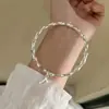 Nuevo Pulsera Abierta de Bambú para Mujer Pulsera Brillante Sólida Estilo Étnico Moda Pulsera Chapada en Plata de Ley Pulsera de Hoja de Bambú para Novia