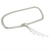 Cinturón de Mujer Transfronterizo de Comercio Exterior con Incrustaciones de Pedrería Cinturón Decorativo de Diamantes Completos para Mujer Falda Decorativa Casual Cinturón de Diamantes Borla