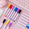 Plumón Blanco Borrable Base Agua Graffiti Infantil Pincel Pequeño de Pintura Color Magnético Succión Marcador No Deja Marca Juego Venta al por Mayor
