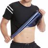 Ropa moldeadora europea y americana transfronteriza para hombre, traje deportivo ajustado, fitness, cintura de plástico, corsé de manga corta para el sudor abdominal.