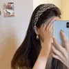 Diadema Retro Coreana con Estampado de Leopardo de Ala Ancha para Mujer con Pinza para el Cabello de Parte Superior Alta del Cráneo Accesorios para el Cabello de Uso Diario Lavado de Cara Presión del Cabello Sombrero