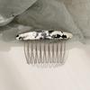 Peine para insertar flequillo en la frente, artefacto para terminar cabello roto, horquilla de acetato, cabeza femenina, peine para insertar en la parte posterior, tocado, horquilla.