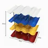 Portavasos de Agua Dopamina, Estante de Almacenamiento para Vasos, Estante de Vino de Escritorio, Organizador Ondulado Multicapa, Herramienta Mágica de Almacenamiento