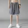 Shorts Esportivos de Fita de Seda Gelada Masculino Calças Casuais Novas de Verão Masculinas Calças de Moletom com Tela Calças Masculinas de Alta Qualidade Tendência