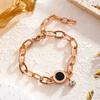 Nuevo Estilo Sin Decoloración Nuevo Estilo Pulsera de Acero de Titanio para Mujer Pulsera Versátil Estilo Ins Joyería Pulsera de Moda Sentido de Chica