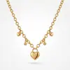 Adornos Estilo Coreano de Celebridad de Internet Moda Joyería de Mano Corazón para Mujeres ins Temperamento Coreano Dulce Simple Collar con Colgante Corazón de Durazno