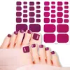 Fábrica Zhengxiang Personalizado Color Puro Simple Transfronterizo DIY Pegatinas para Uñas de los Pies Oem Impermeables Blanqueadoras Pegatinas para Manicura de Uñas de los Pies