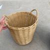 Cesta de Lavandería Tejida tipo Mimbre de Plástico, Cesto de Lavandería para Baño para Ropa Sucia, Cesta de Almacenamiento para Juguetes y Ropa del Hogar