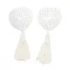 Cubretetinas Sexy de Lentejuelas con Forma de Corazón y Borlas, Accesorios Sexys de Lencería, Lencería Sin Costuras Anti-Exposición, Diseño de Gota de Sangre