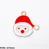 Colgante de Aleación Esmaltada Navideño Colgante de Gota Papá Noel Muñeco de Nieve Reno Colgante de Dibujos Animados Accesorios para Joyería DIY Pulsera Al Por Mayor