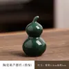 Mini Adorno de Calabaza de Cerámica, Lindo y Colorido, Mascota de Té Fresca y Simple, Accesorio para Ceremonia del Té, Cinco Bendiciones, Calabaza de Siete Colores