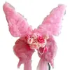 Decoración de Boda DIY de Mariposa de Malla de Ensueño Fondo para Fotos de la Novia Traje Popular de Mariposas Artificiales para Boda