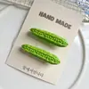 Pinza para el pelo con forma de verdura divertida, realista, linda y divertida, Pinza de pico de pato para mechones rebeldes de niña, Pinza lateral versátil de dibujos animados