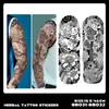Pegatinas de Tatuaje Herbales de Brazo Completo Transfronterizas, Impermeables, de Larga Duración, No Reflectantes, Diseños de Tatuajes Realistas para Manos, Brazo de Flores, Brazo de Flor de Cerezo, Estilo Tradicional