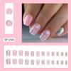 Manicure simples de cor sólida estilo Comércio Exterior para garota Aurora de desejo puro, unhas postiças acabadas estilo ins europeu e americano, manicure usável