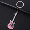 Llavero de guitarra con colgante de instrumento musical creativo, bolsa de regalo, pintura de metal, venta al por mayor transfronteriza