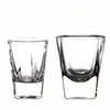 Vasos de chupito de barra en stock Vasos pequeños cuadrados para licores Copas de vino blanco Set de vasos tipo bala Al por mayor con impresión de logotipo
