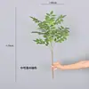 Plantas verdes artificiales, hojas de glicinia de madera pintada, decoraciones de plantas verdes para interiores del hogar y bodas, árboles artificiales, arreglos florales, nandina de madera pintada