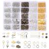 10-grade caixa decoração acessórios fecho lagosta fecho cavalo aberto único laço orelha gancho 9-shaped agulha DIY brinco colar material