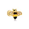 Aretes de Acero Inoxidable Oro de 18K Zircón Acero de Titanio Mini Piercings de Nariz de Rosca Piercing Anillos para Ombligo Joyería Transfronteriza Europea y Americana