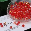 6/8/10mm Contas Coloridas de Vidro Cristalino Multifacetado Brilhante Acessórios para Joias de Pulseira DIY
