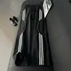 Pantalones Casuales de Retazos a Rayas Estilo Americano para Hombre Verano Nuevo Seda de Hielo Tacto Fluido Micro-Juveniles Deportivos