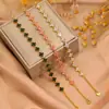 Pulseira de Trevo de Quatro Folhas com Pedras Totais de Alta Versão Moda Transfronteiriça para Meninas, Luxo Acessível e Pulseira de Flor de Aço Titânio Estilo Ins de Alta Qualidade