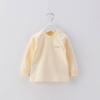 Ropa de Otoño para Bebé, Prenda Única Interior, Top con Botones Abiertos en el Hombro, Chaqueta Protectora para la Barriga, Cárdigan de Primavera y Otoño, Tipo A de Algodón para Niños, Se Puede Usar Afuera