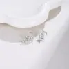 Pendientes Exquisitos de Plata de Ley S925 con Circonita Super Brillante para Mujer, Pendientes de Estilo de Nicho de Lujo Ligero de Gama Alta, Pendientes de Moda y Versátiles