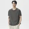 Camiseta de Manga Corta Simple Patchwork Retro Japonesa de Gama Alta para Hombre Verano 2026 Nuevo Estilo Holgada Transpirable Casual para Hombre