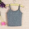 Top Corto de Algodón con Tirantes Paralelos, Corte Ajustado, Camiseta Interior para Mujer, Top de Medio Tubo de Otoño, Venta al por Mayor de Fábrica
