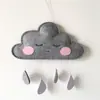 Nueva Decoración INS Estilo Nórdico Tienda de Campaña Infantil Decoración Nube Fieltro Gota de Lluvia Habitación Infantil Decoración del Hogar