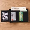 Nova Carteira Masculina Curta de Couro Fosco Carteira Retro Tripla Vertical Carteira da Moda com Múltiplos Cartões para Jovens